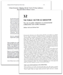 Cover of the public sector as mediator. 